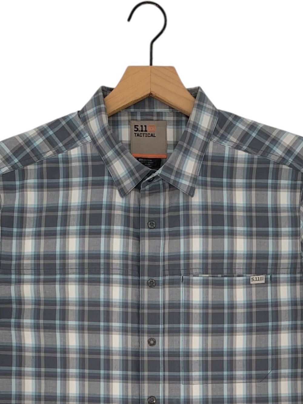 5.11 Tactical Plaid Snap Short Sleeve Shirt (GorpCore Hike Outdoor Utility Work)
